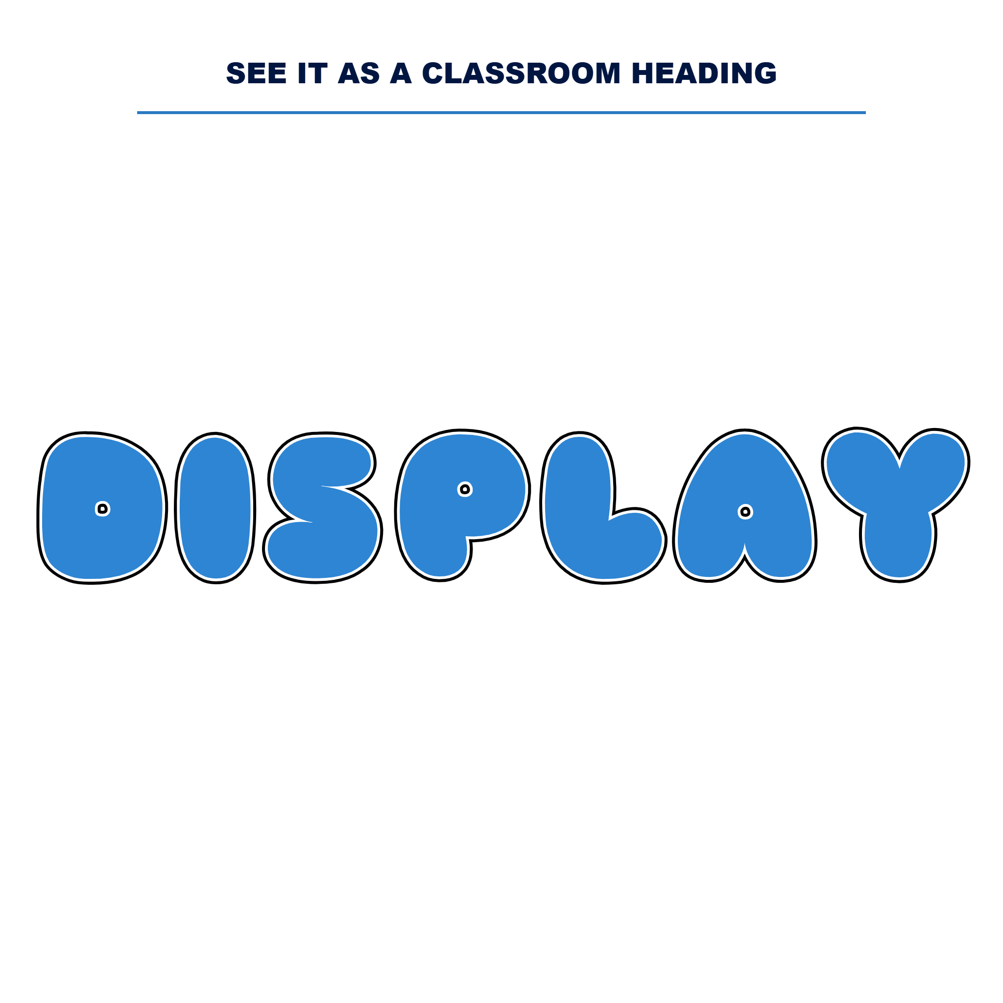 Blue Display Lettering Pack - Set 02 - Uppercase A-Z