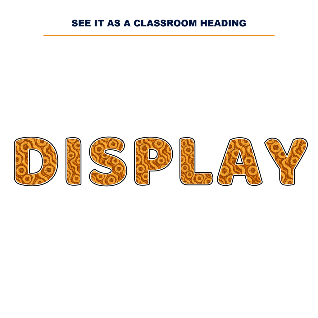 Wood Display Lettering Pack - Set 01 - Uppercase A-Z
