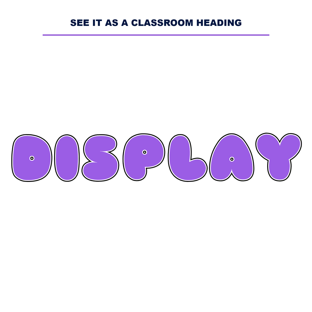 Purple Display Lettering Pack - Set 02 - Uppercase A-Z
