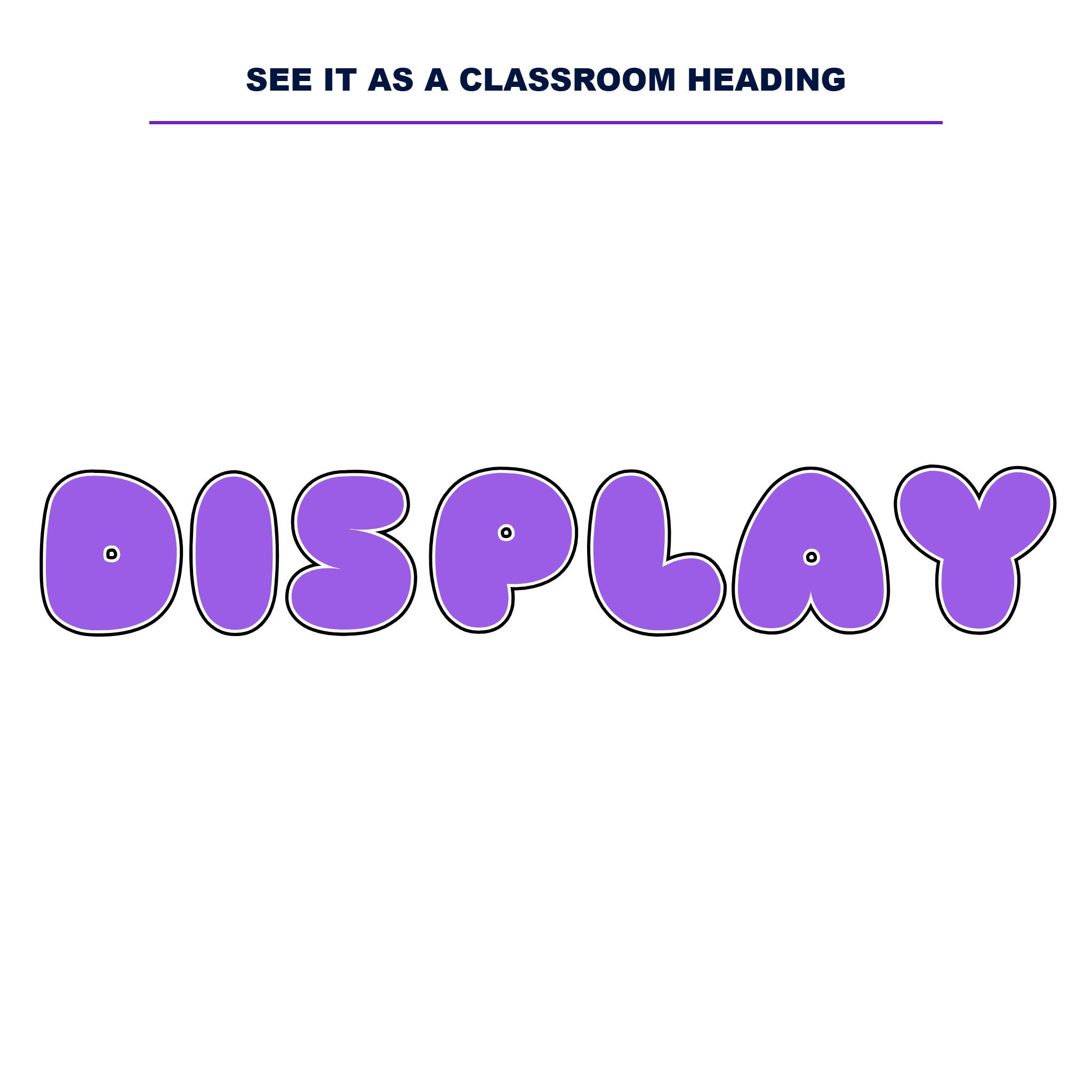 Purple Display Lettering Pack - Set 02 - Uppercase A-Z
