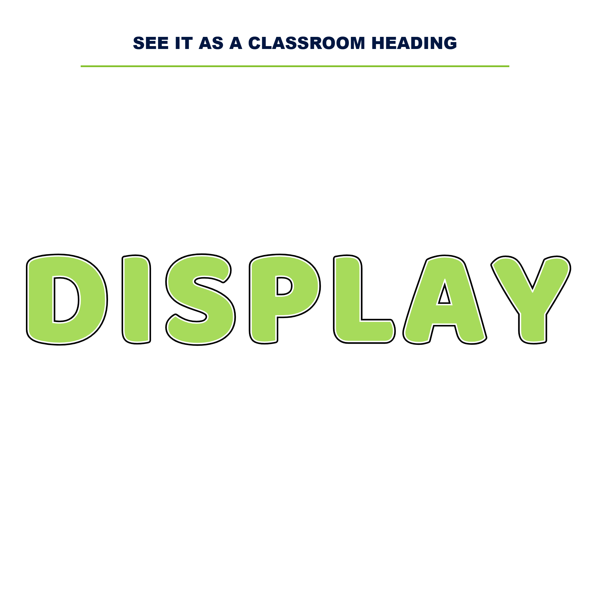 Lime Display Lettering Pack - Set 01 - Uppercase A-Z