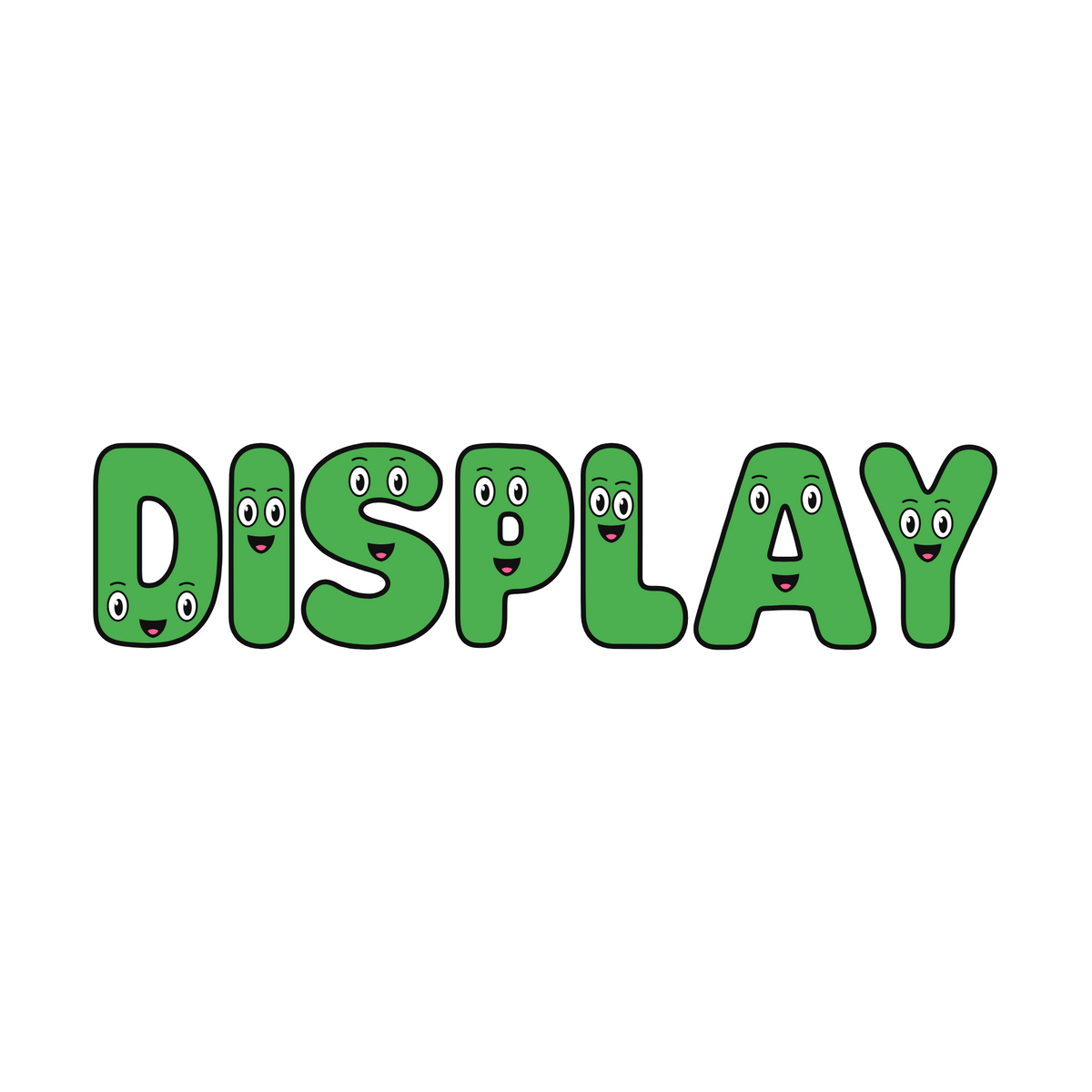 Green Character Display Lettering Pack - Uppercase A–Z