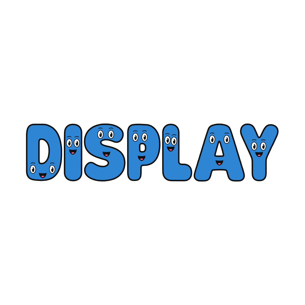 Blue Character Display Lettering Pack - Uppercase A–Z