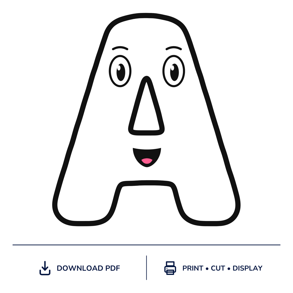White Character Display Lettering Pack - Uppercase A–Z