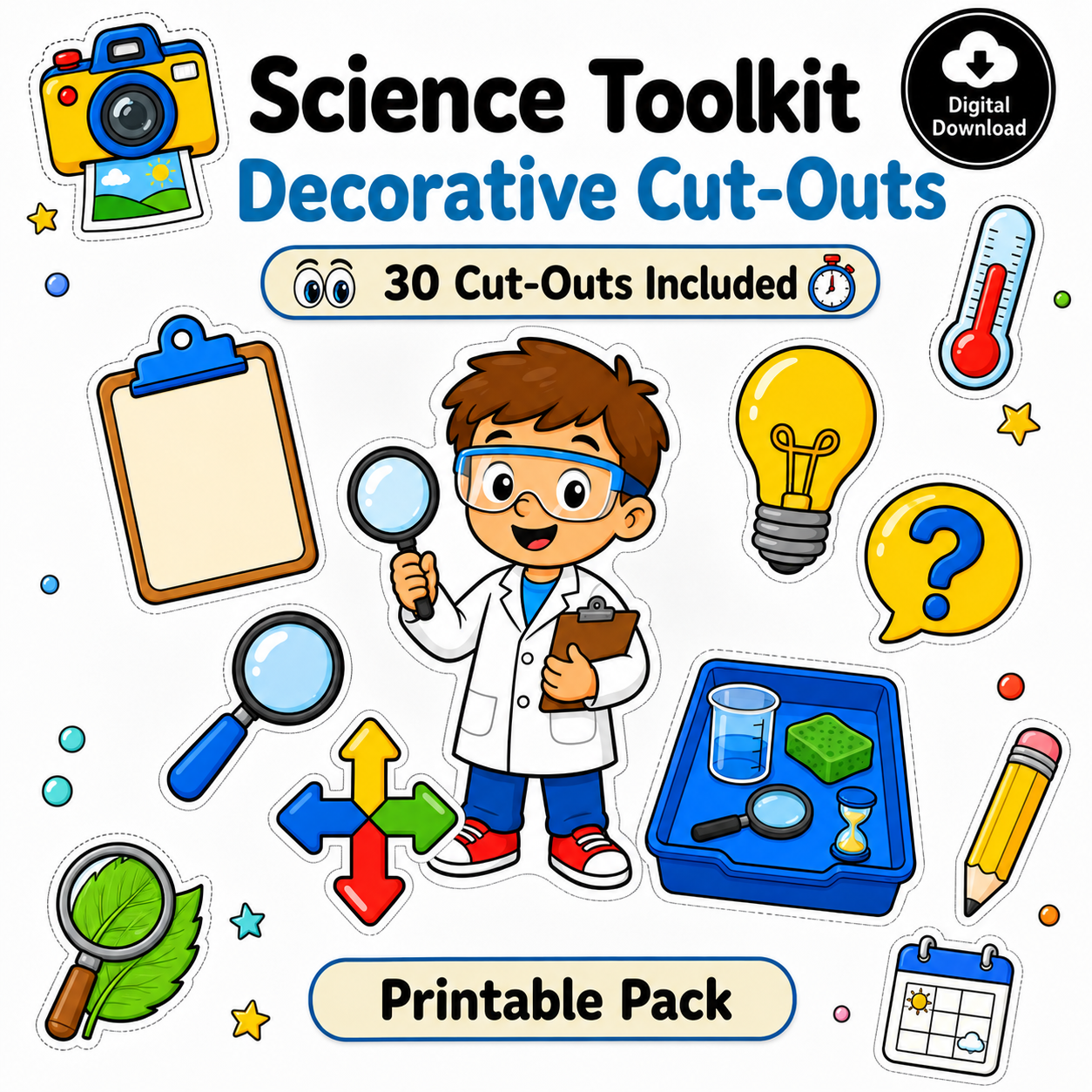 Working Scientifically: Year 1 Science Toolkit Decorative Cut-Outs Bundle