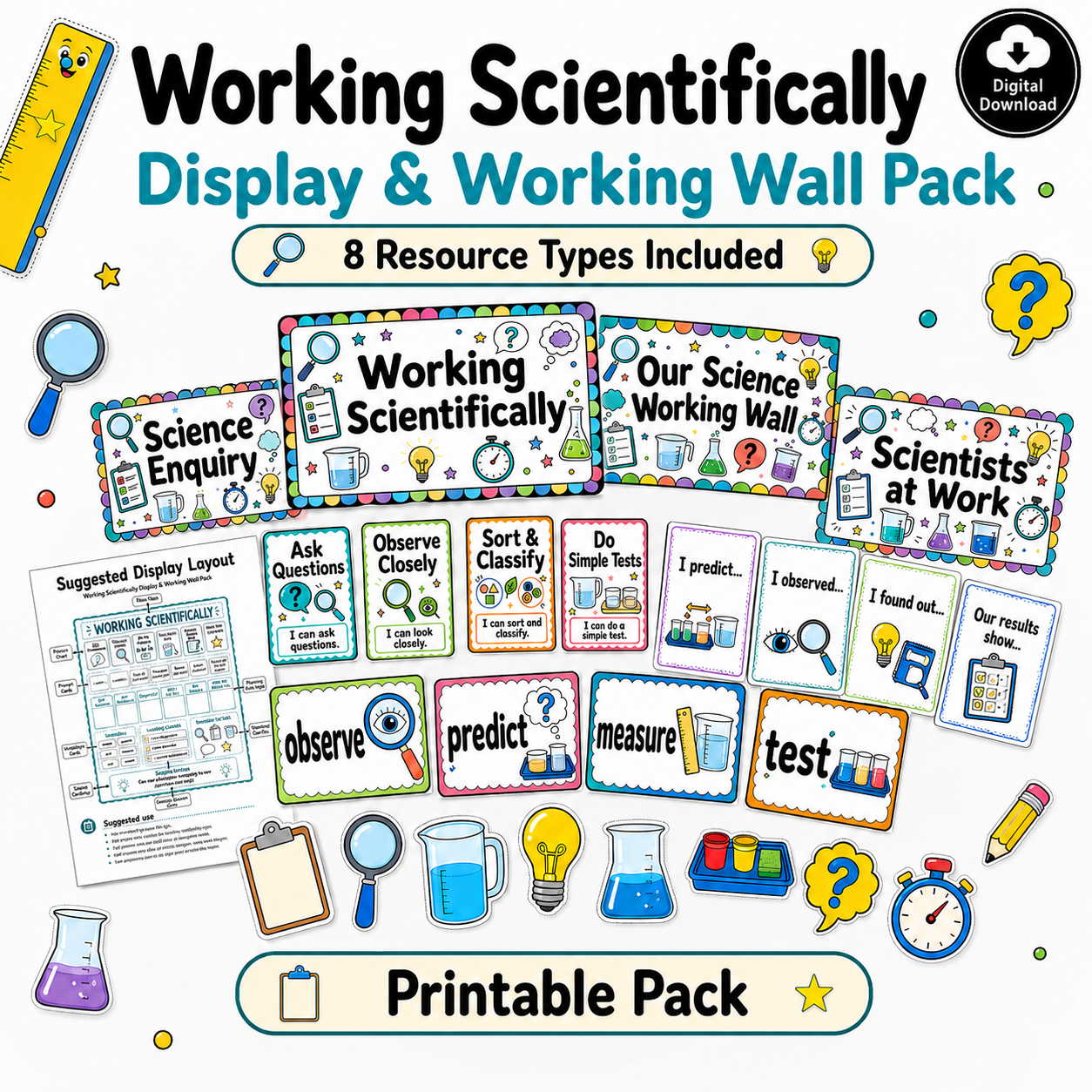 Working Scientifically: Year 1 Display & Working Wall Pack