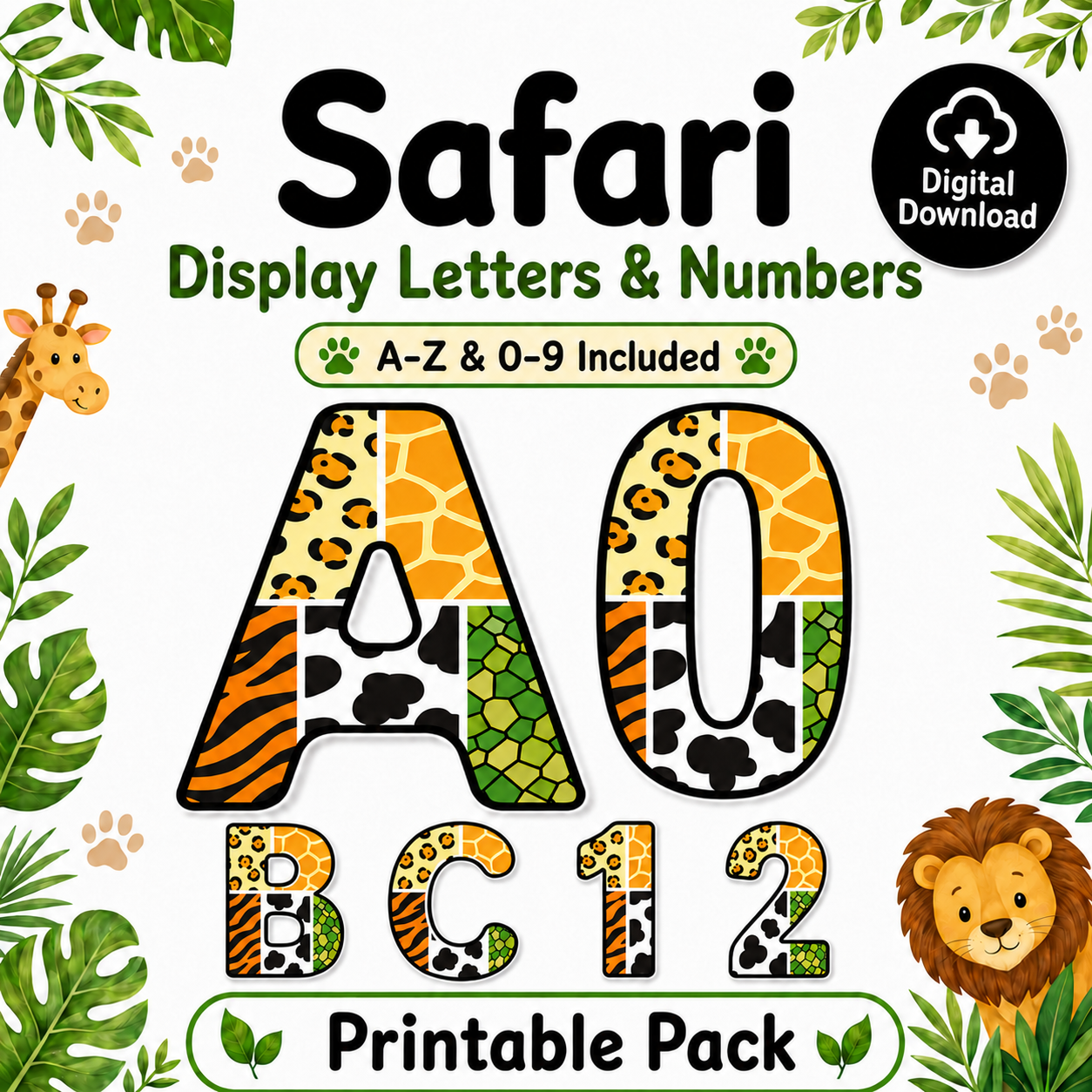 Safari: Display Letters & Numbers (A–Z + 0–9)