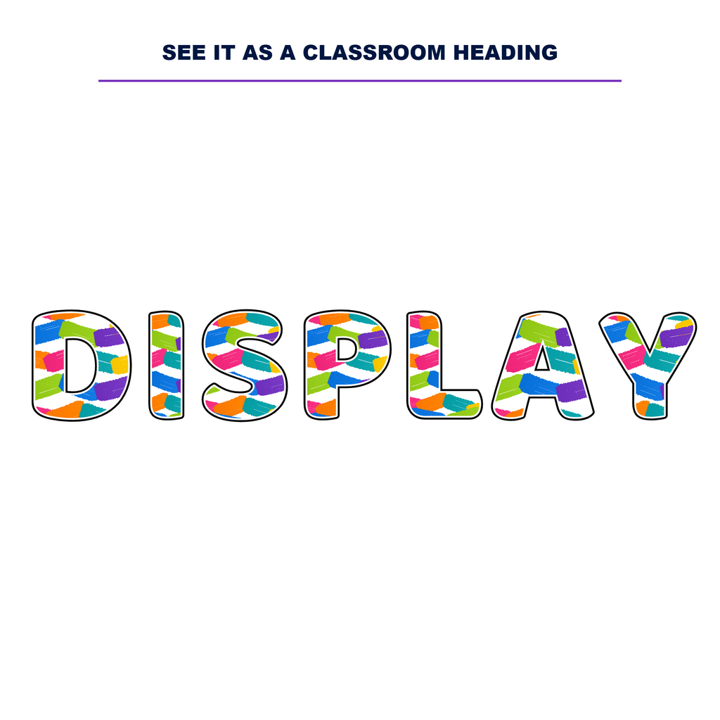 Colour Pop Scrapes Display Lettering Pack - Set 01 - Uppercase A-Z
