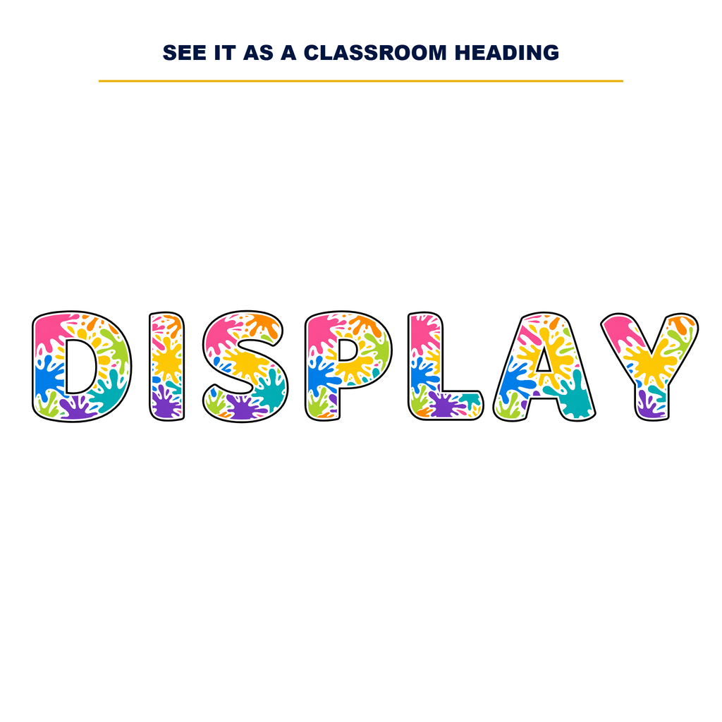 Colour Pop Splashes Display Lettering Pack - Set 01 - Uppercase A-Z