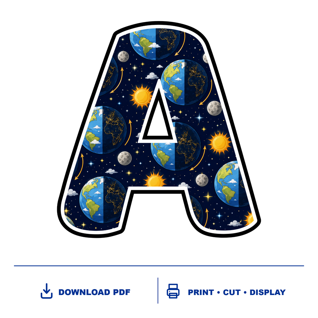 Day and Night Display Lettering Pack – Set 01 – Uppercase A–Z