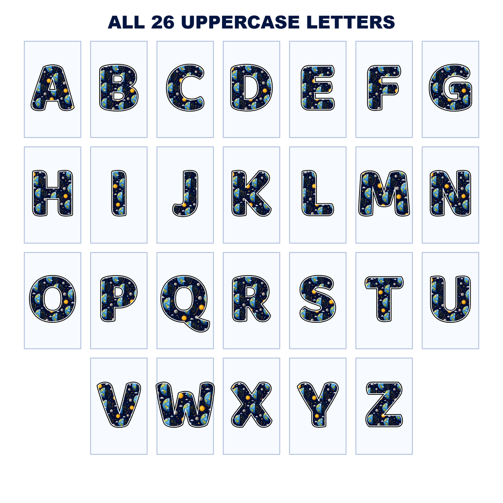 Day and Night Display Lettering Pack – Set 01 – Uppercase A–Z