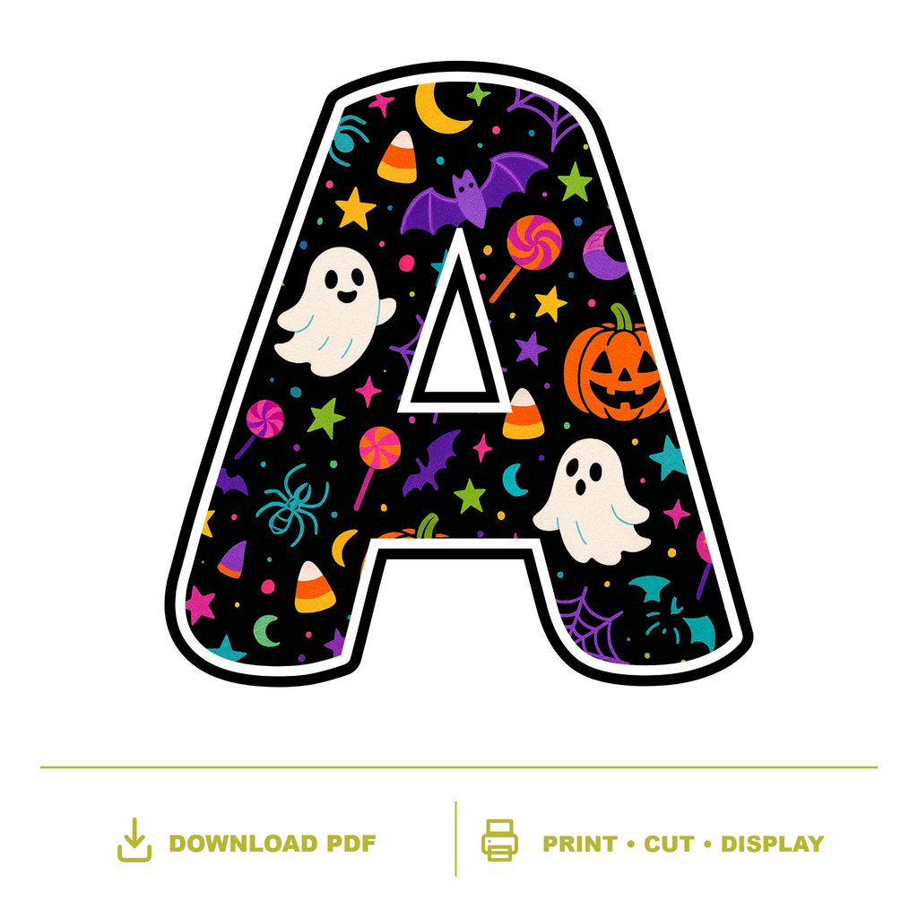 Halloween Display Lettering Pack - Set 01 - Uppercase A-Z