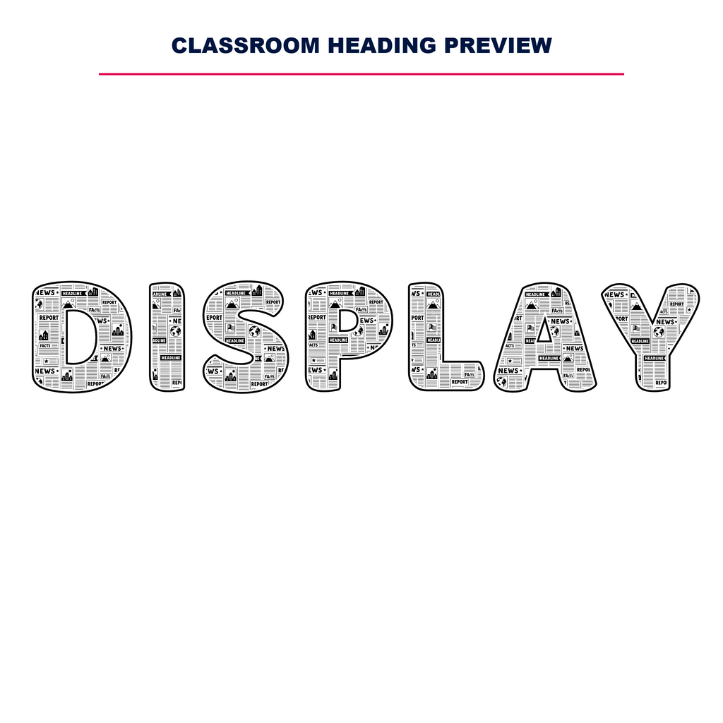 Newspaper Display Lettering Pack – Set 01 – Uppercase A–Z