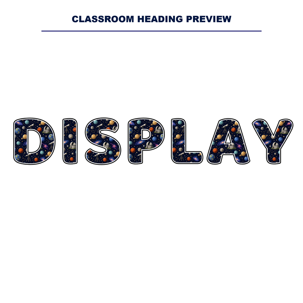 Observing Space Display Lettering Pack – Set 01 – Uppercase A–Z